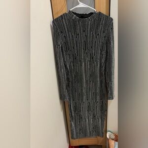 Black and silver dress